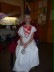 Schülerin als Burgfräulein verkleidet.